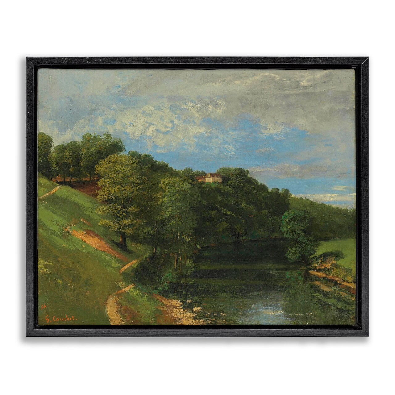 Stupell Industries Classic River Landscape Framed Floater Canvas Wall Art Design by one1000paintings